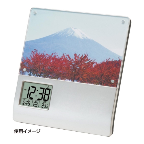 ノベルティ：レコーダーフォトフレームクロック