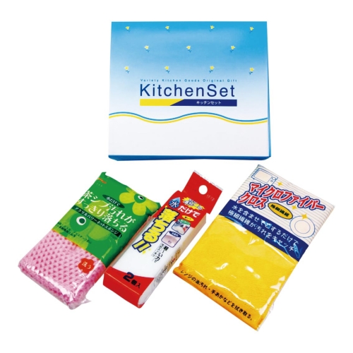 ノベルティ：[粗品（スポンジ）] 水だけキッチン3点セット