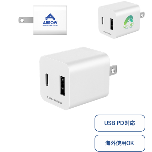 ノベルティ：PD20WコンセントチャージャーC＋A