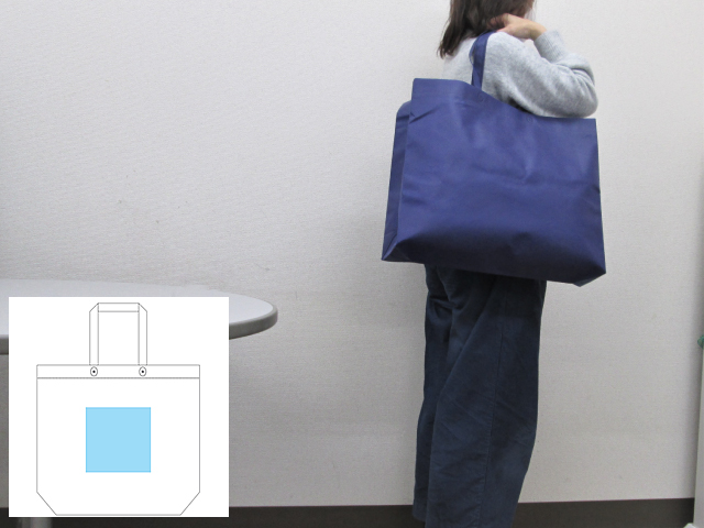 不織布バッグ/特大 ネイビー