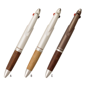 ノベルティ:三菱鉛筆 ピュアモルト 2&1 3機能ペン 箱添 C/メタリックブラウン